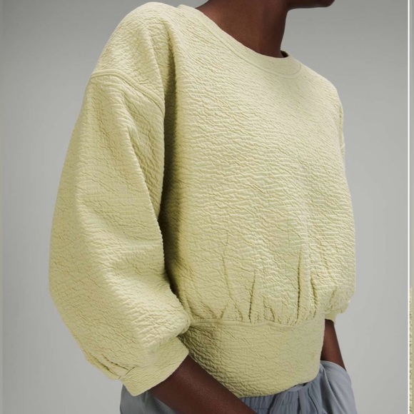 Lululemon Textured Crewneck Pullover size 10 dew green - Picture 1 of 8